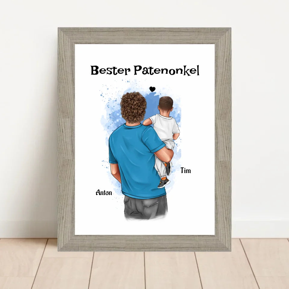 Poster mit Rahmen Beige 1