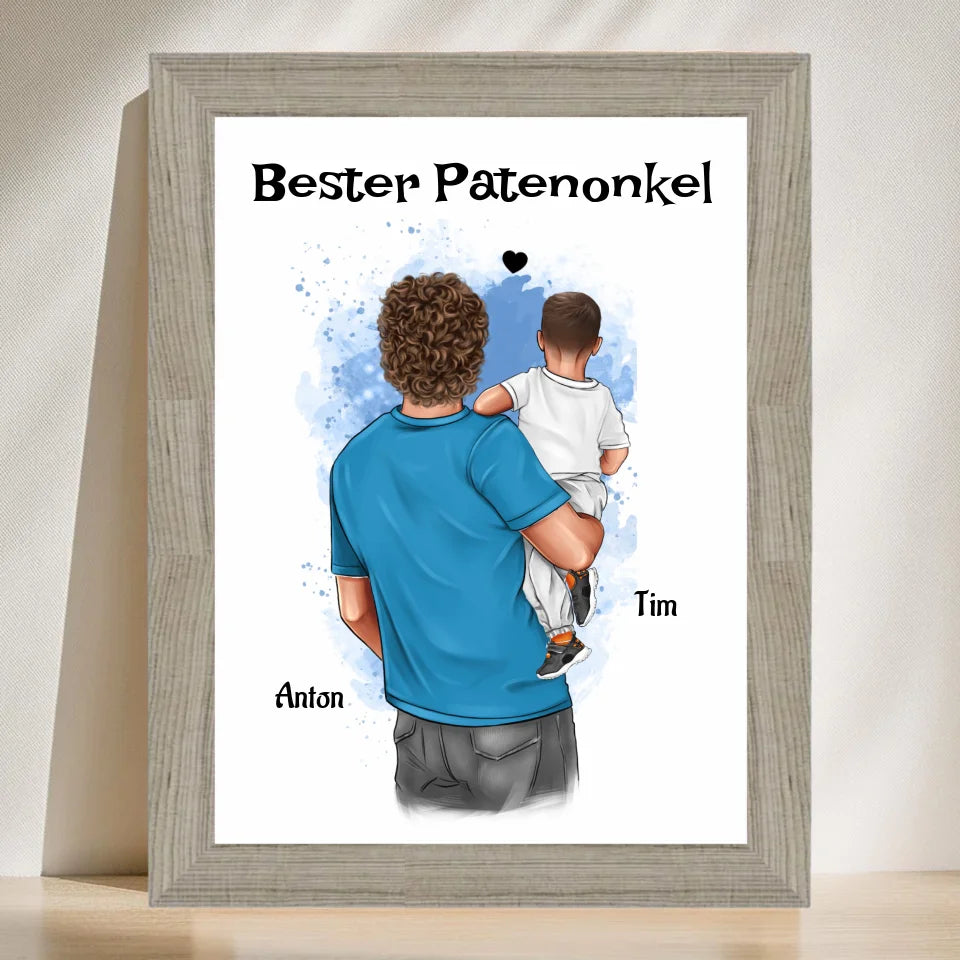 Poster mit Rahmen Beige 3