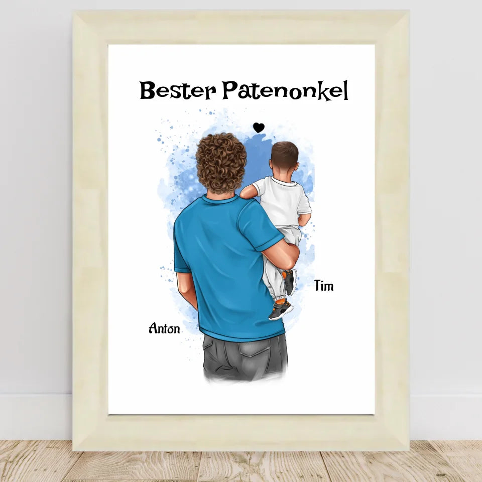 Poster mit Rahmen Hellholz 1