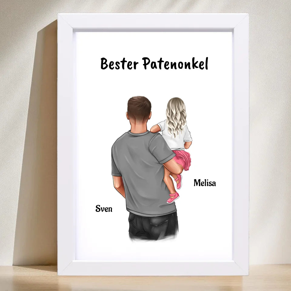 Poster mit Rahmen Weiß 1