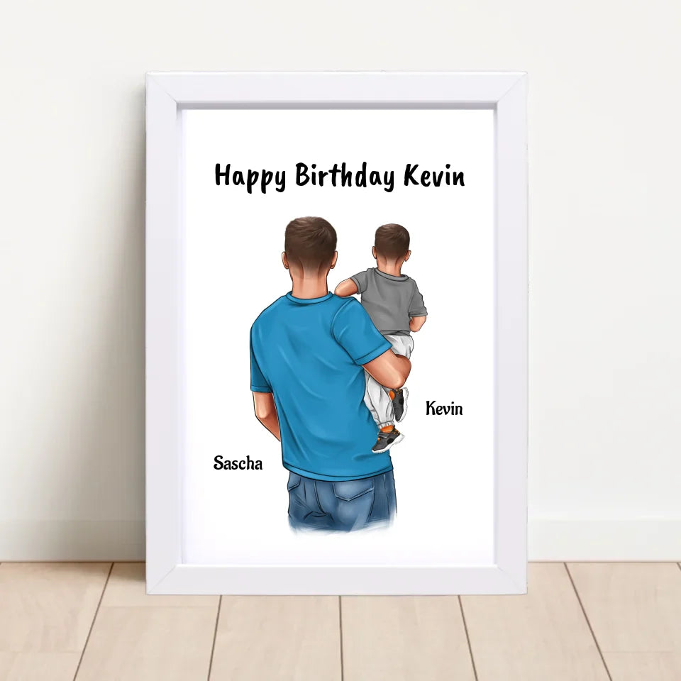 Poster mit Rahmen Weiß