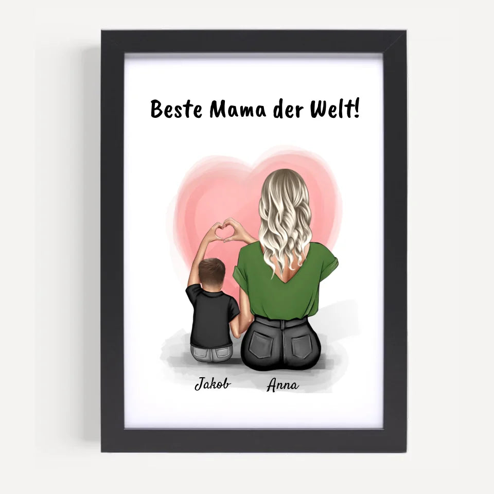 Poster mit Rahmen Schwarz 5