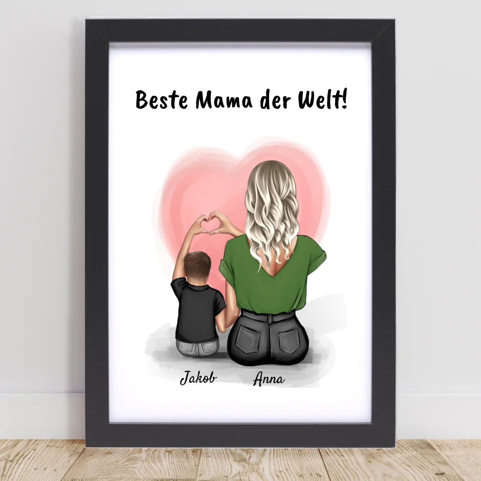 Poster mit Rahmen Schwarz 1