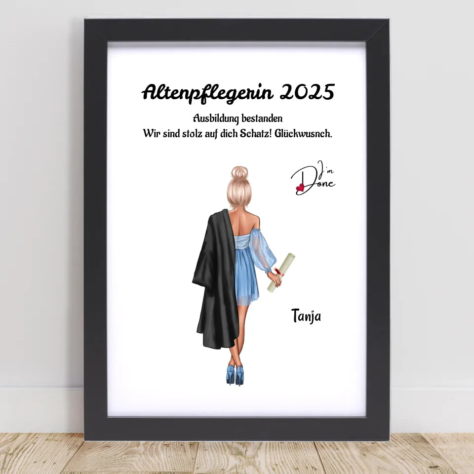Poster mit Rahmen Schwarz 1