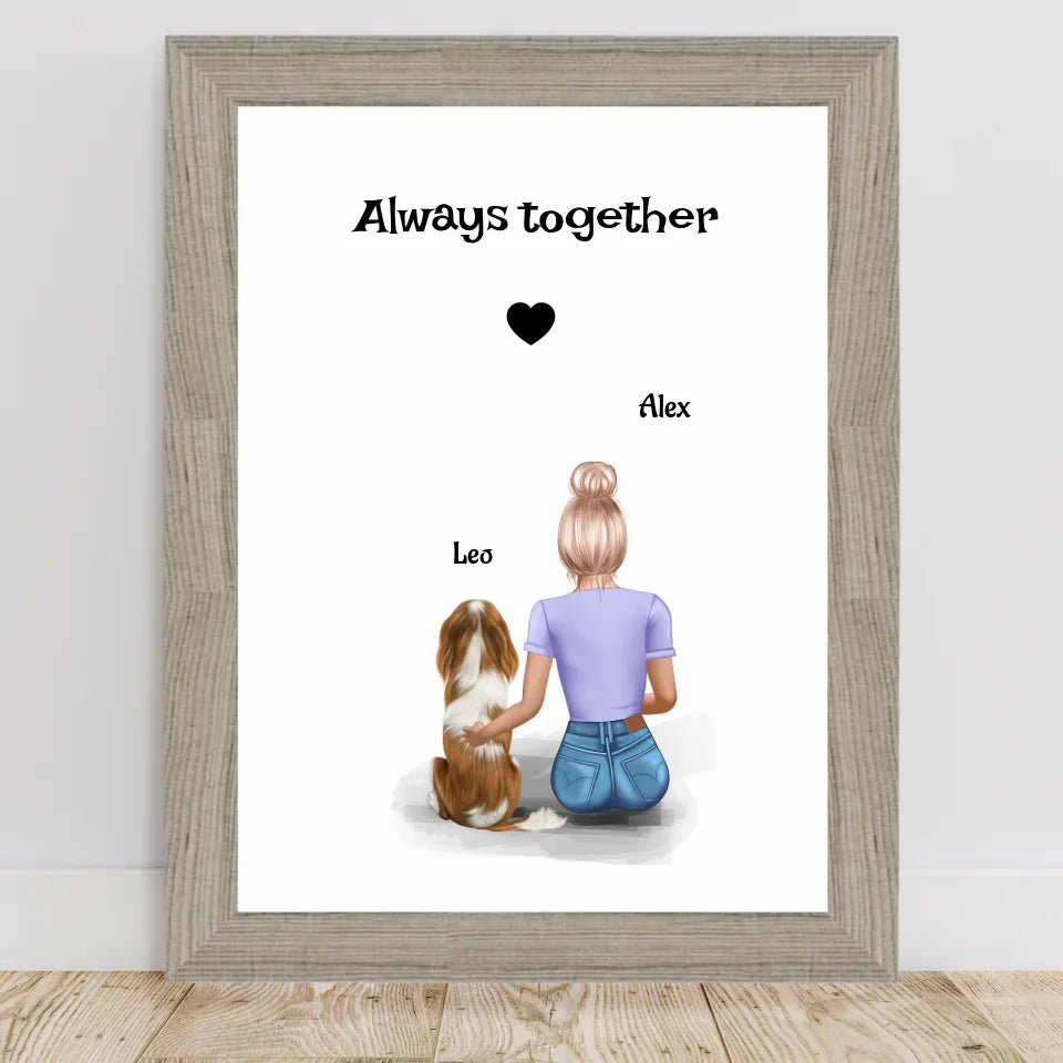 Poster mit Rahmen Beige 2