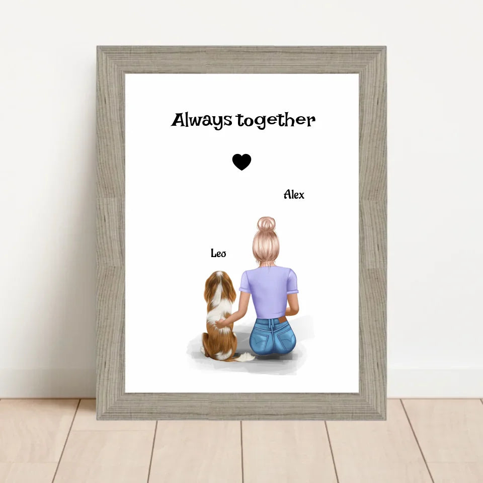 Poster mit Rahmen Beige 1
