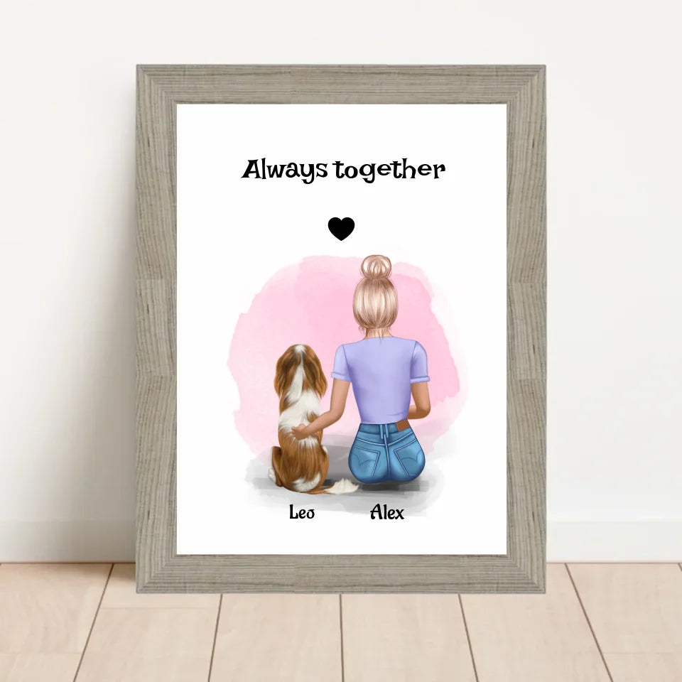 Poster mit Rahmen Beige 1