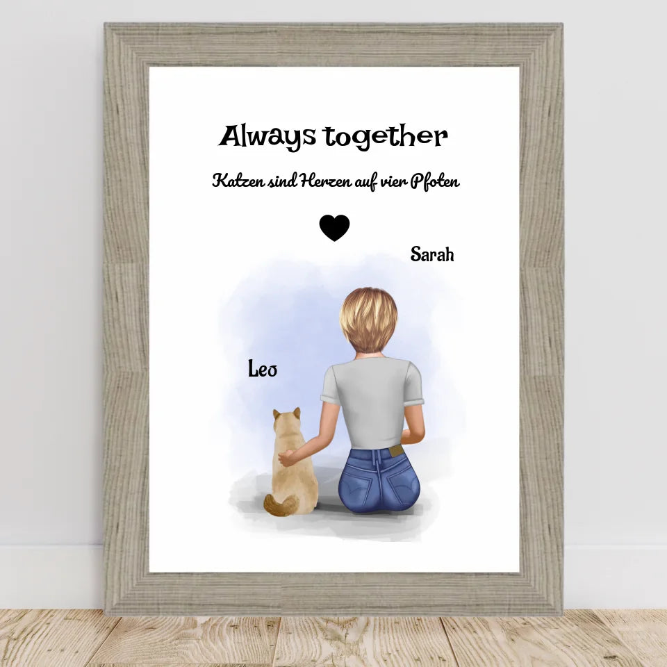 Poster mit Rahmen Beige 2