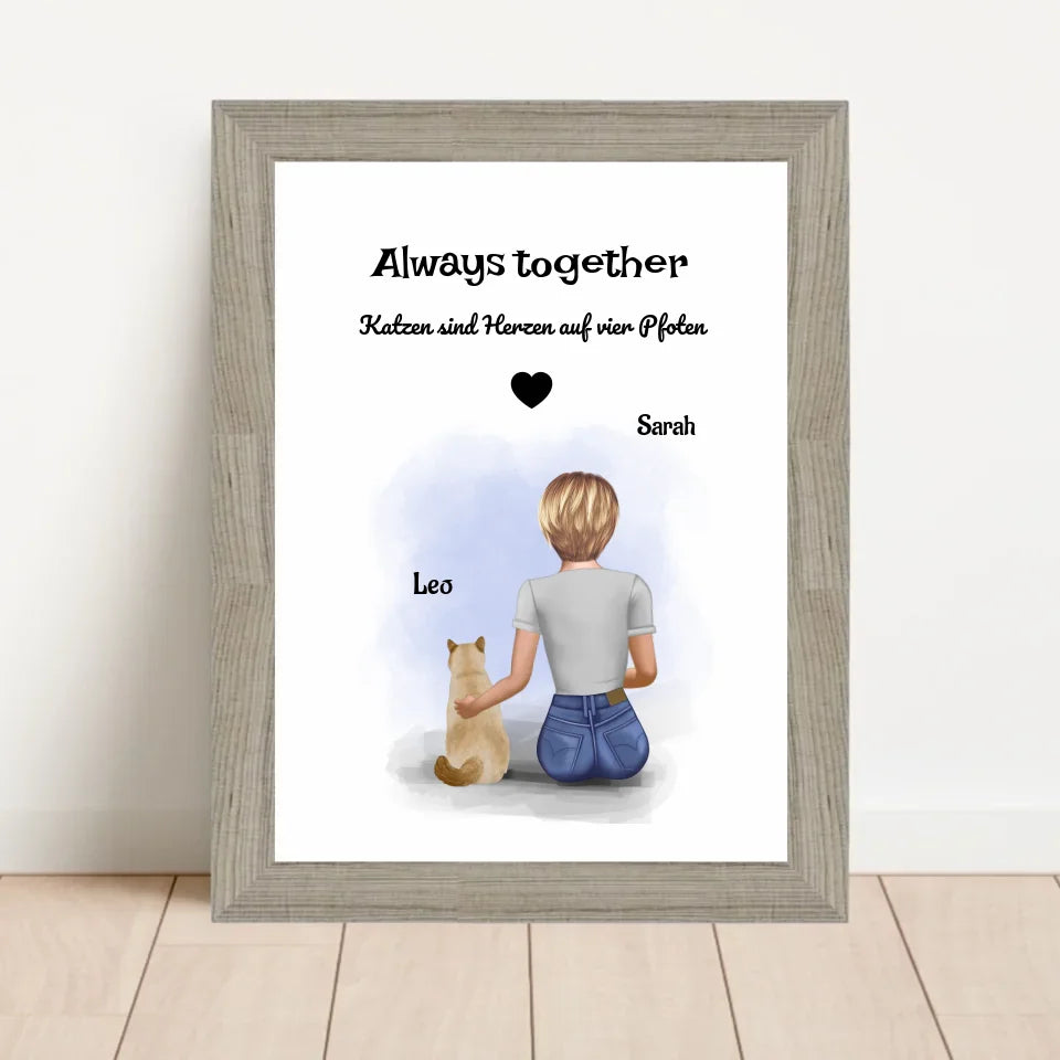 Poster mit Rahmen Beige 1