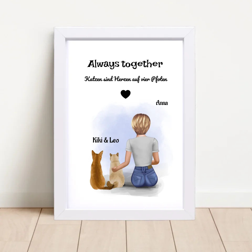 Poster mit Rahmen Weiß
