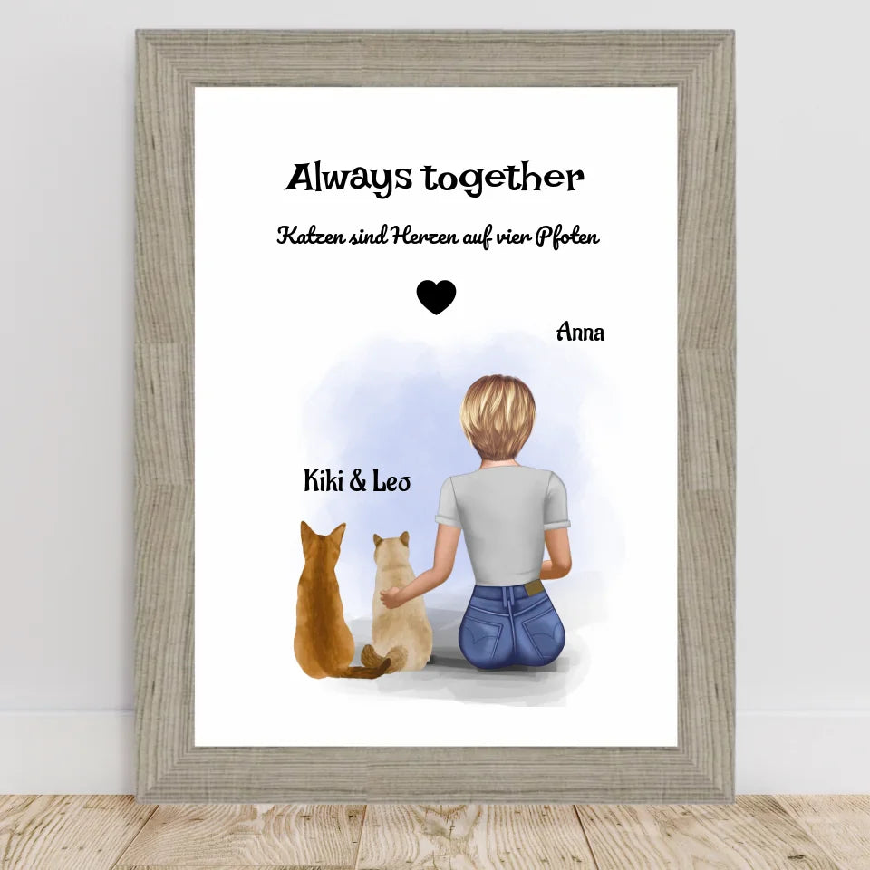 Poster mit Rahmen Beige 2