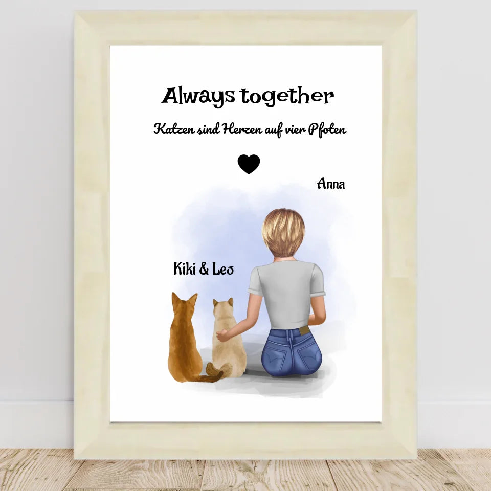 Poster mit Rahmen Hellholz 1