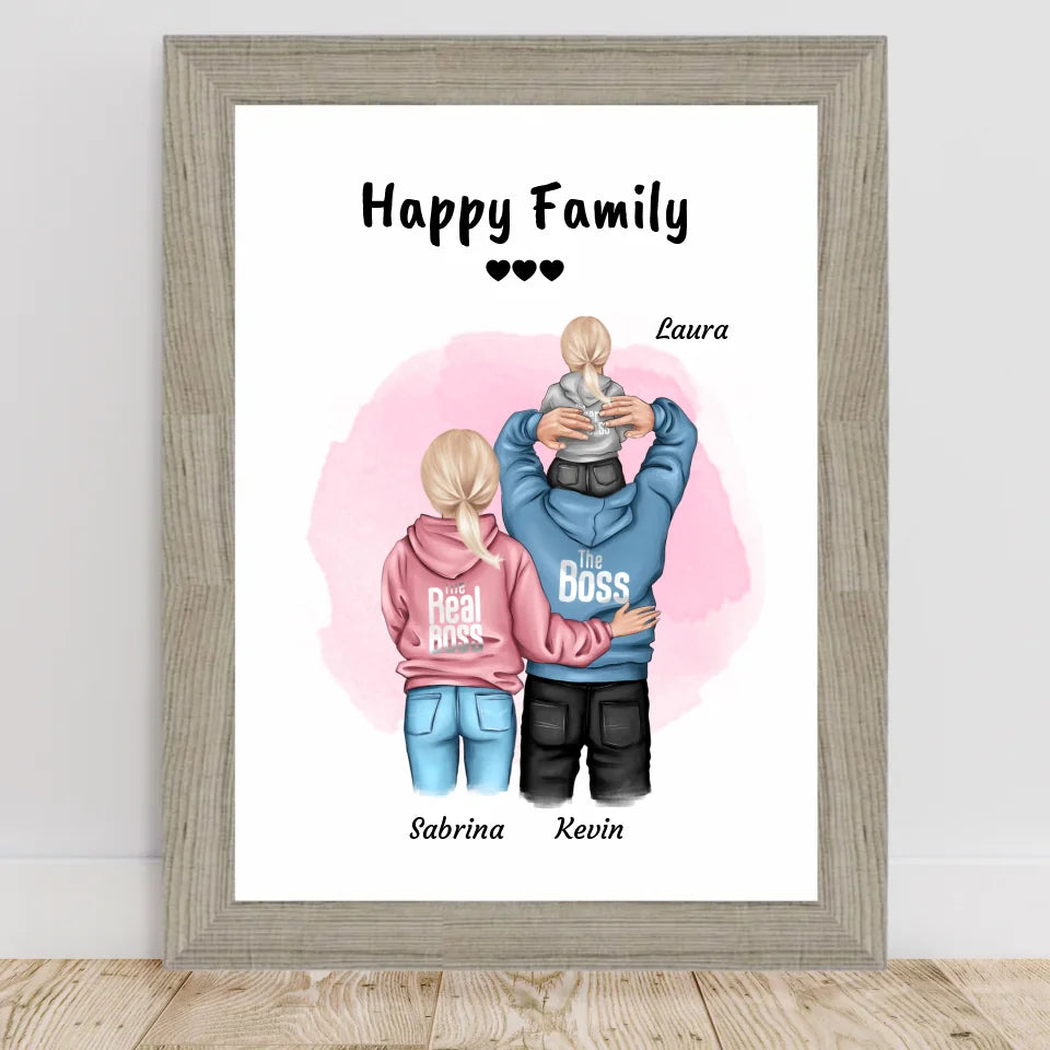 Poster mit Rahmen Beige 2