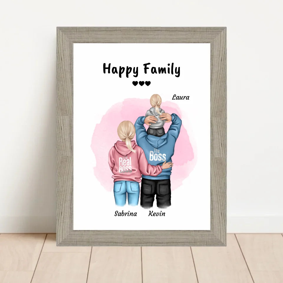 Poster mit Rahmen Beige 1