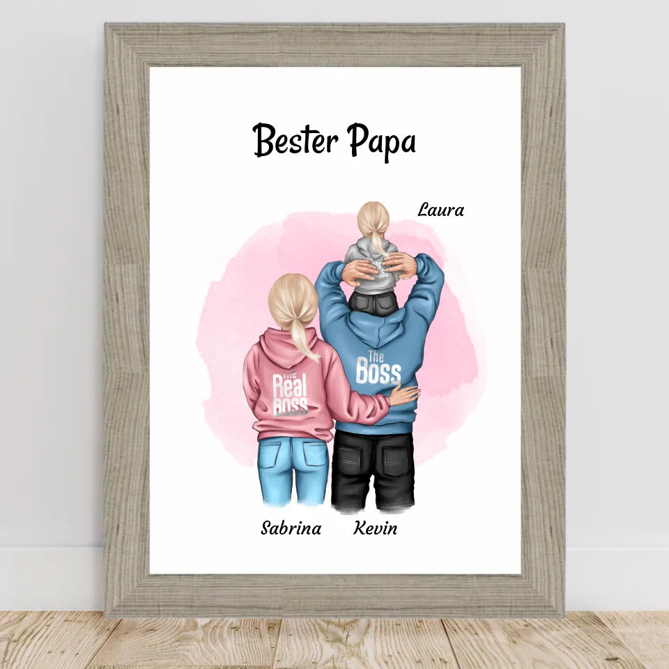 Poster mit Rahmen Beige 2