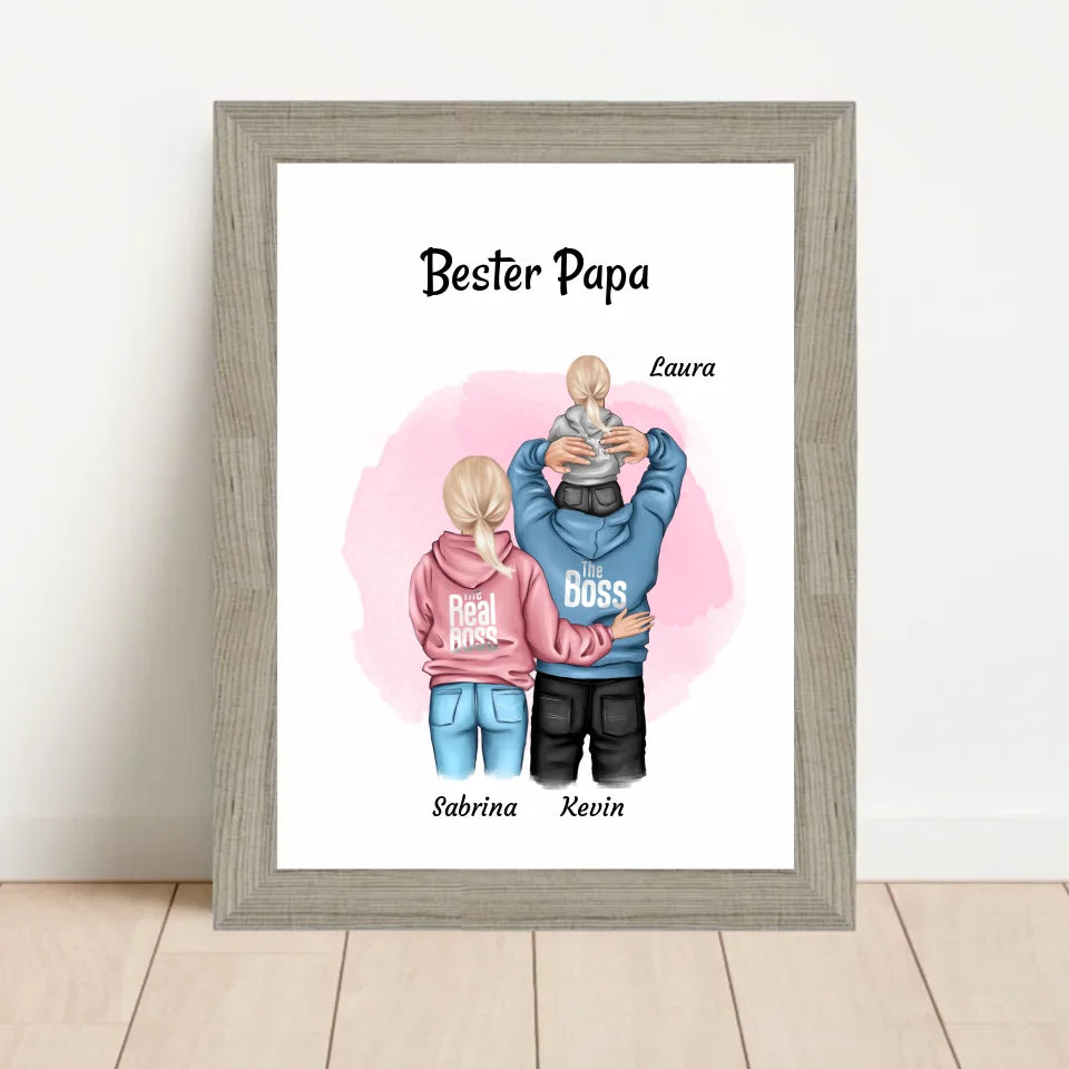 Poster mit Rahmen Beige 1