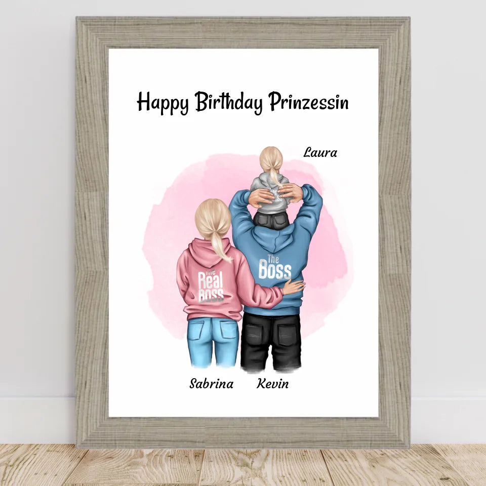 Poster mit Rahmen Beige 2