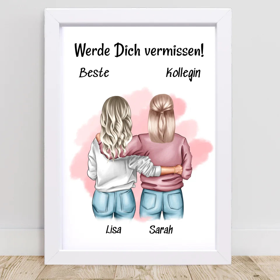 Poster mit Rahmen Weiß 2
