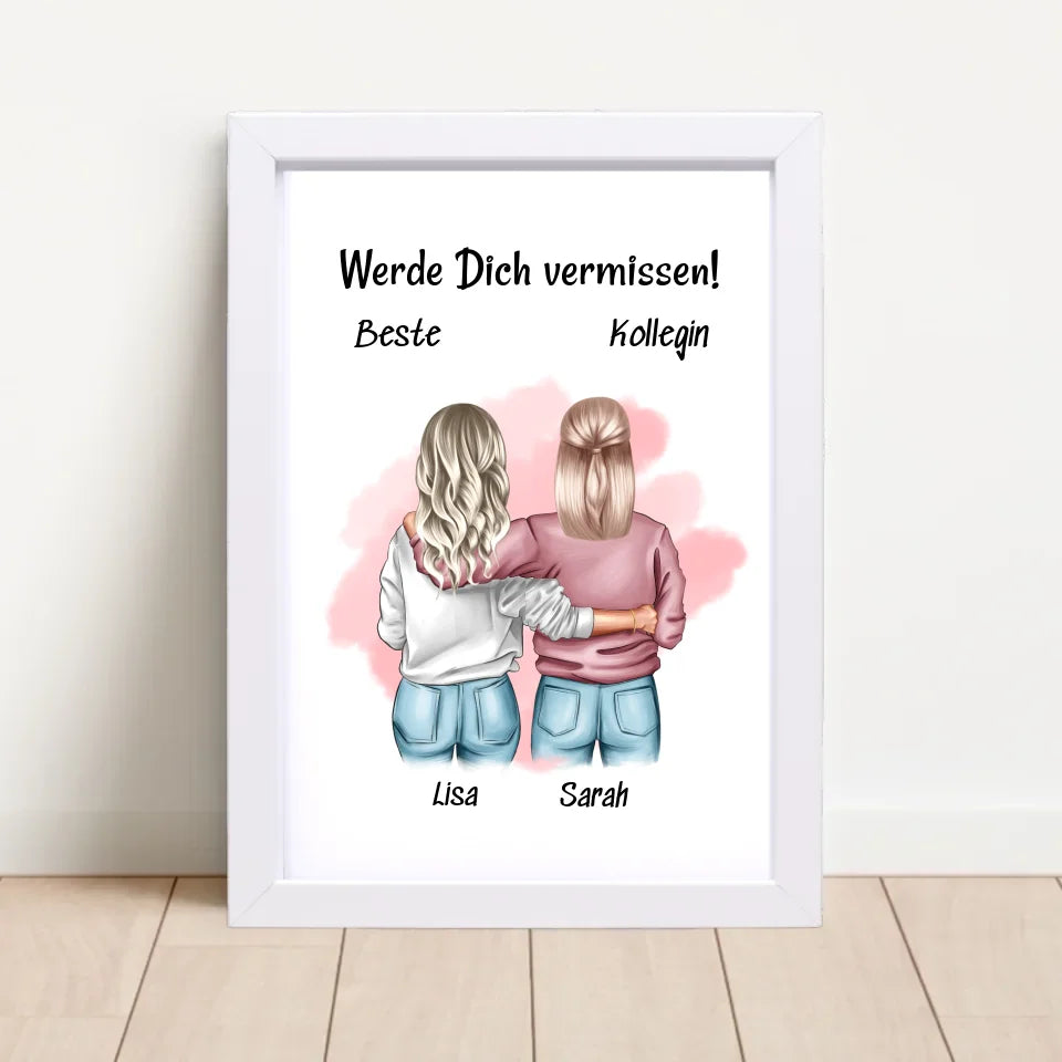 Poster mit Rahmen Weiß
