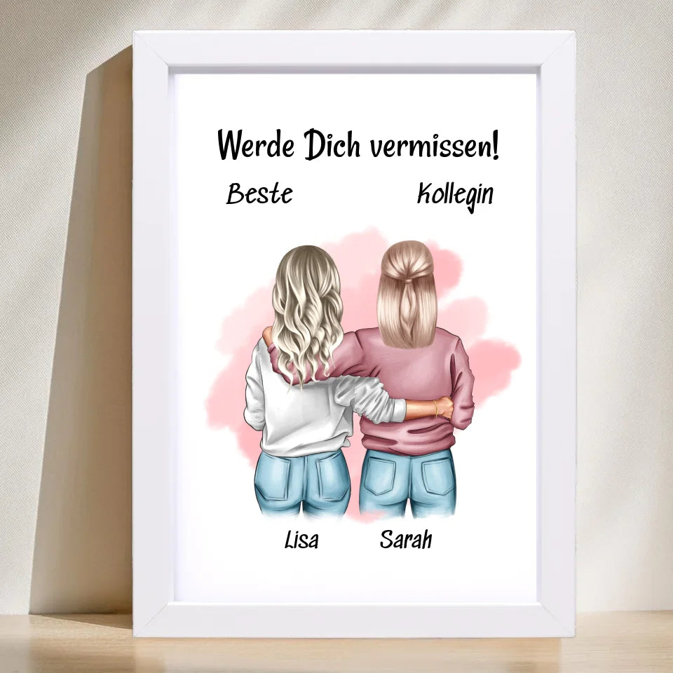 Poster mit Rahmen Weiß 1