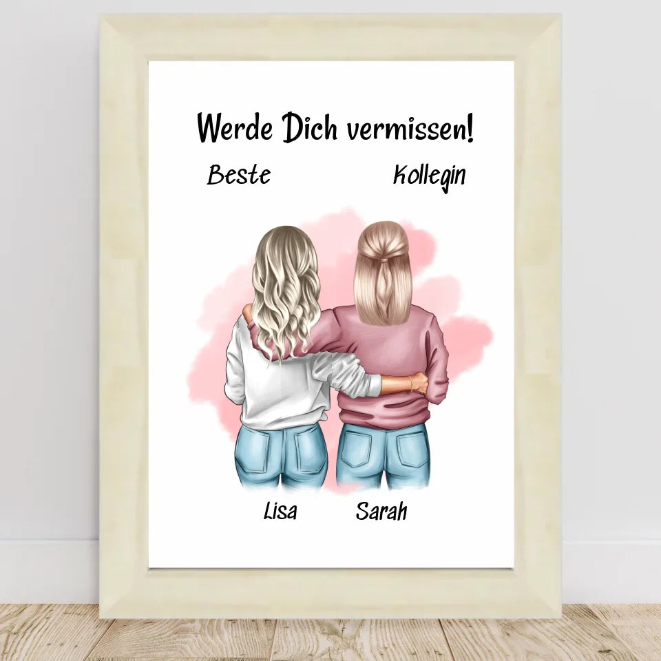 Poster mit Rahmen Hellholz 1