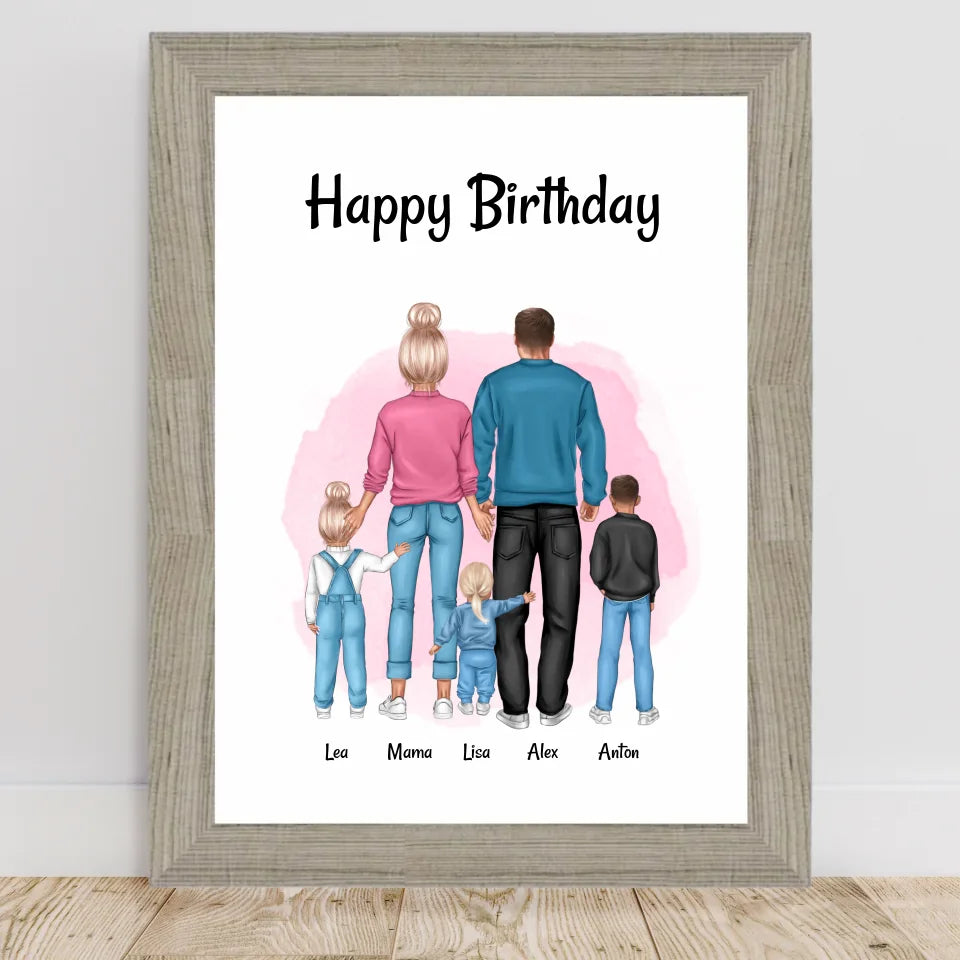 Poster mit Rahmen Beige 2