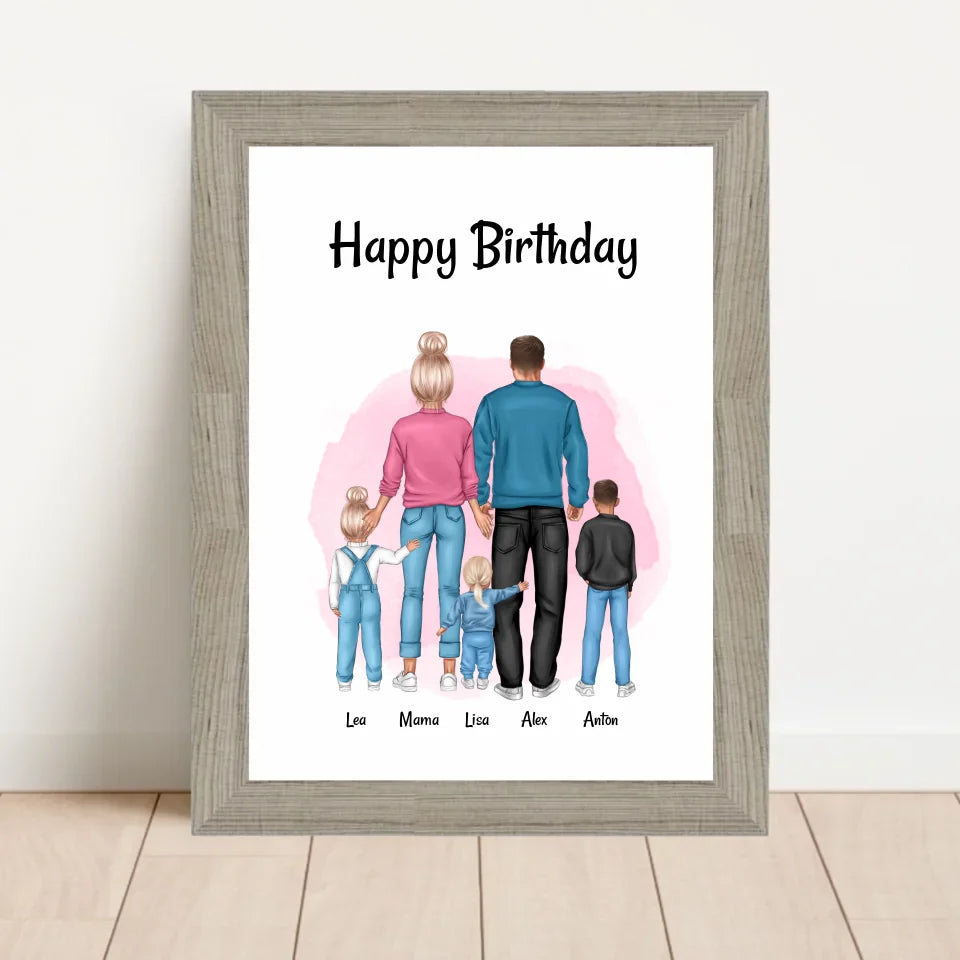 Poster mit Rahmen Beige 1