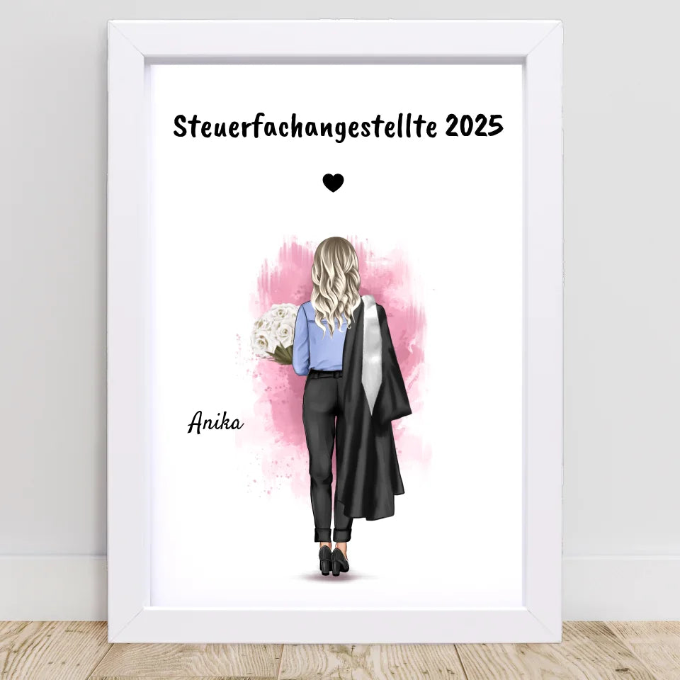 Poster mit Rahmen Weiß 2