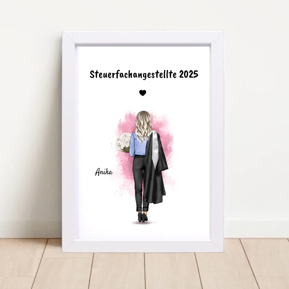 Poster mit Rahmen Weiß