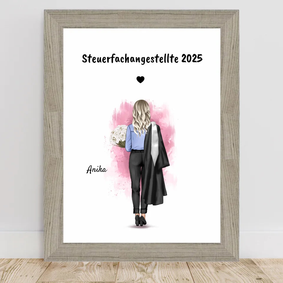 Poster mit Rahmen Beige 2