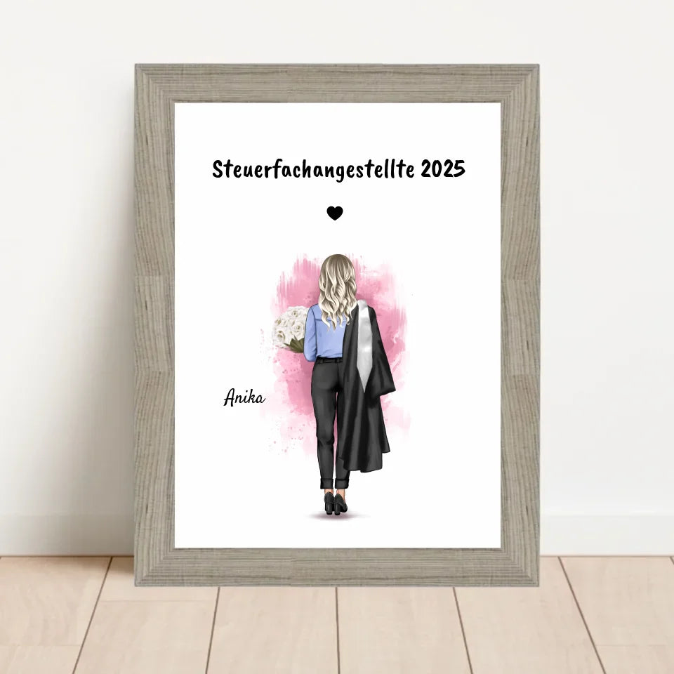 Poster mit Rahmen Beige 1