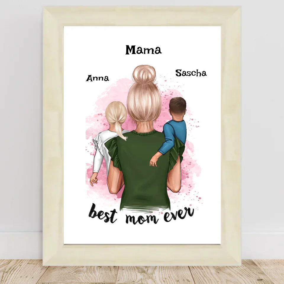 Poster mit Rahmen Hellholz 1