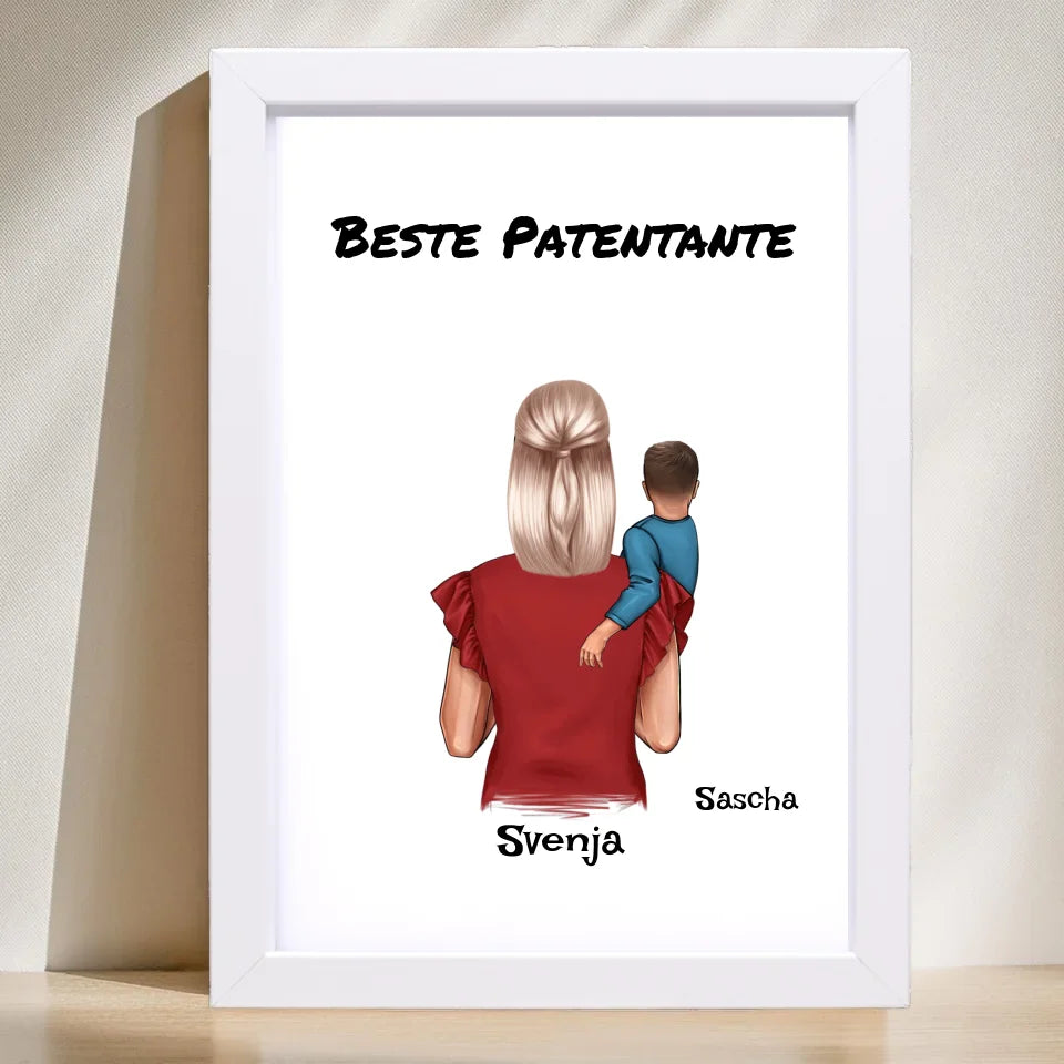 Poster mit Rahmen Weiß 1