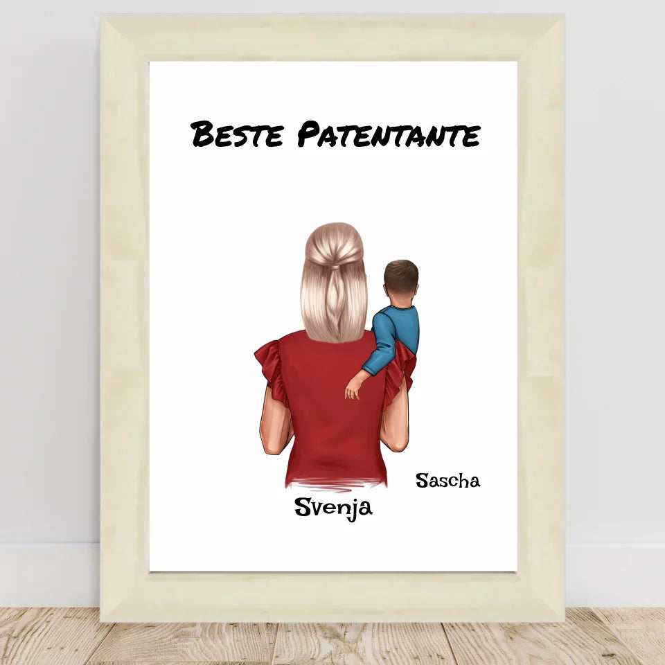 Poster mit Rahmen Hellholz 1