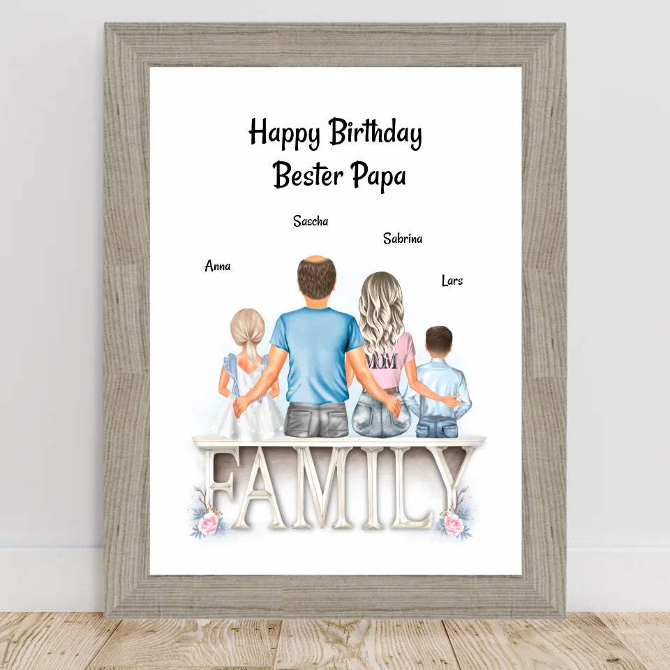 Poster mit Rahmen Beige 2