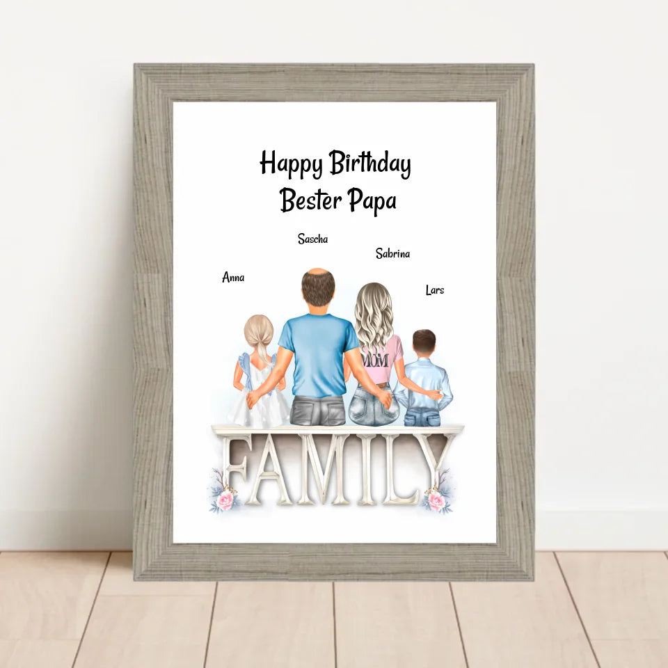 Poster mit Rahmen Beige 1