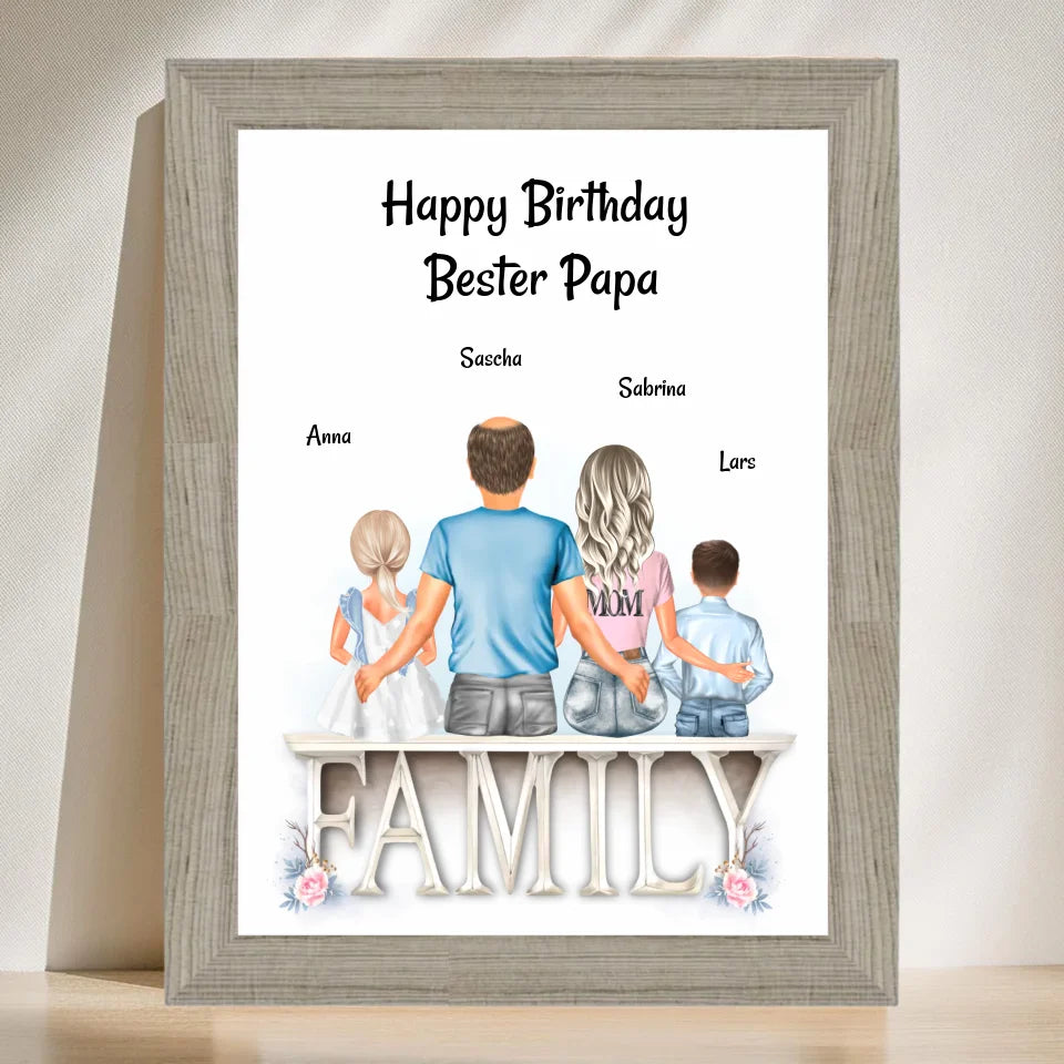 Poster mit Rahmen Beige 3