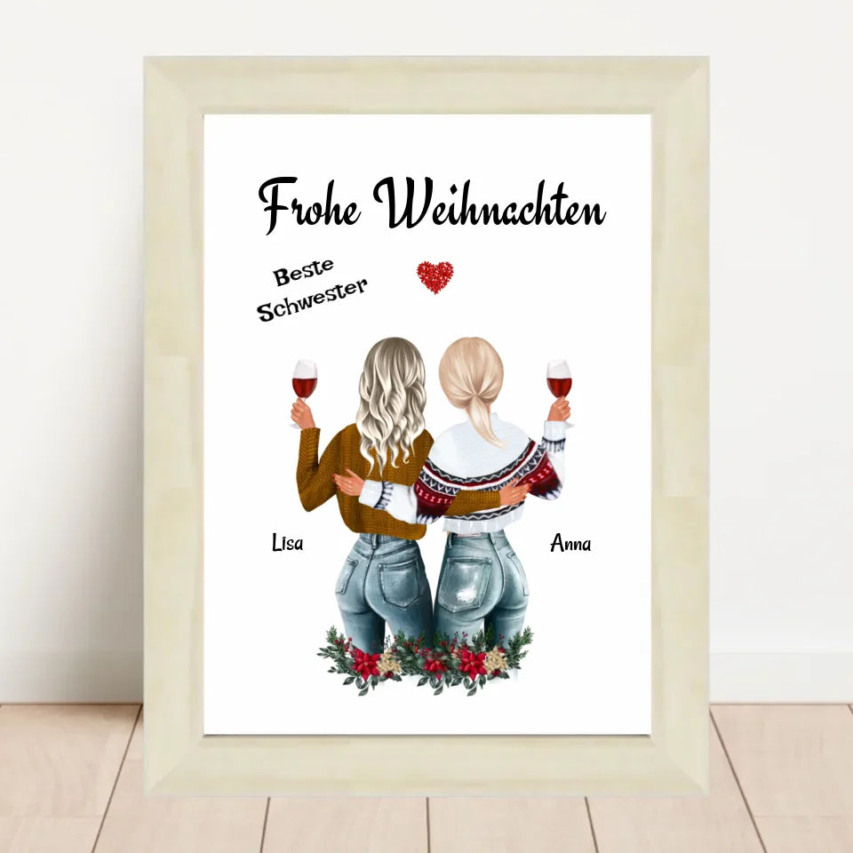 Poster mit Rahmen Hellholz 2