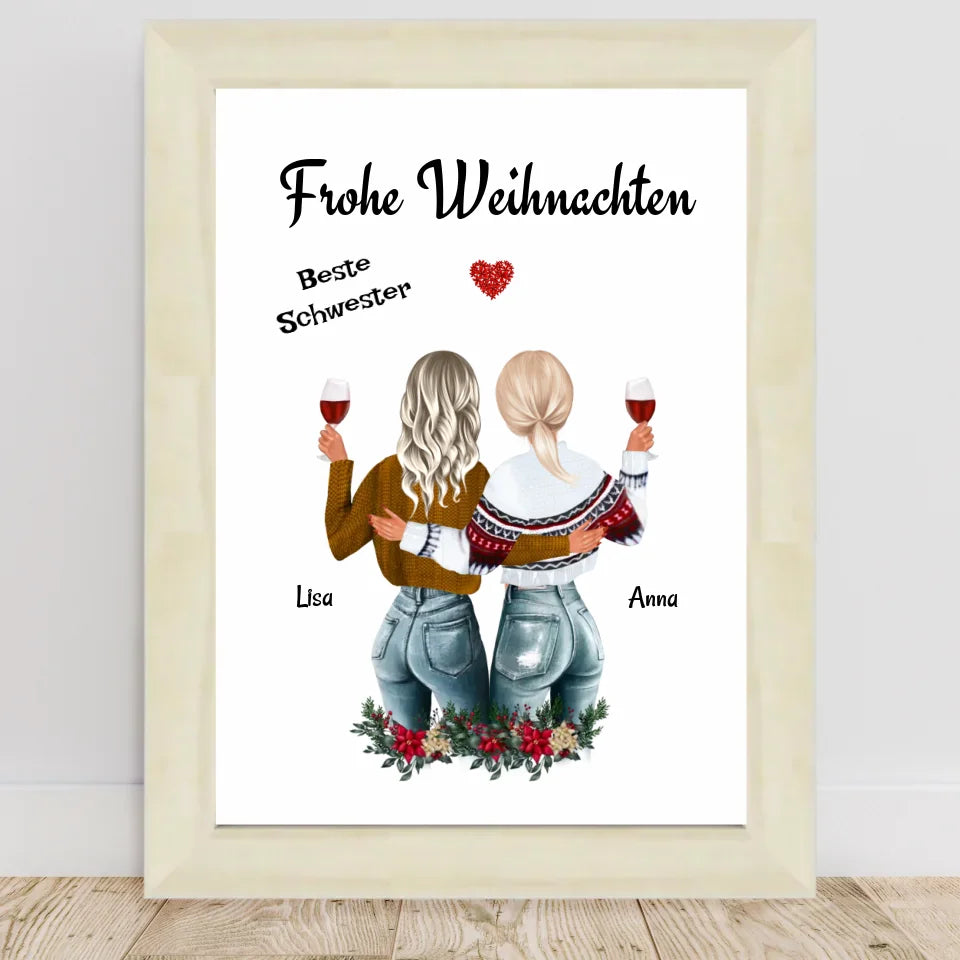 Poster mit Rahmen Hellholz 1