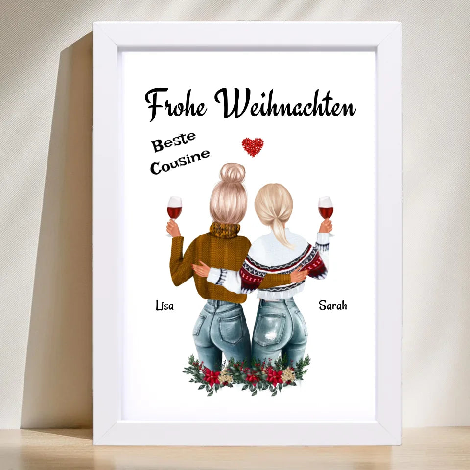 Poster mit Rahmen Weiß 1