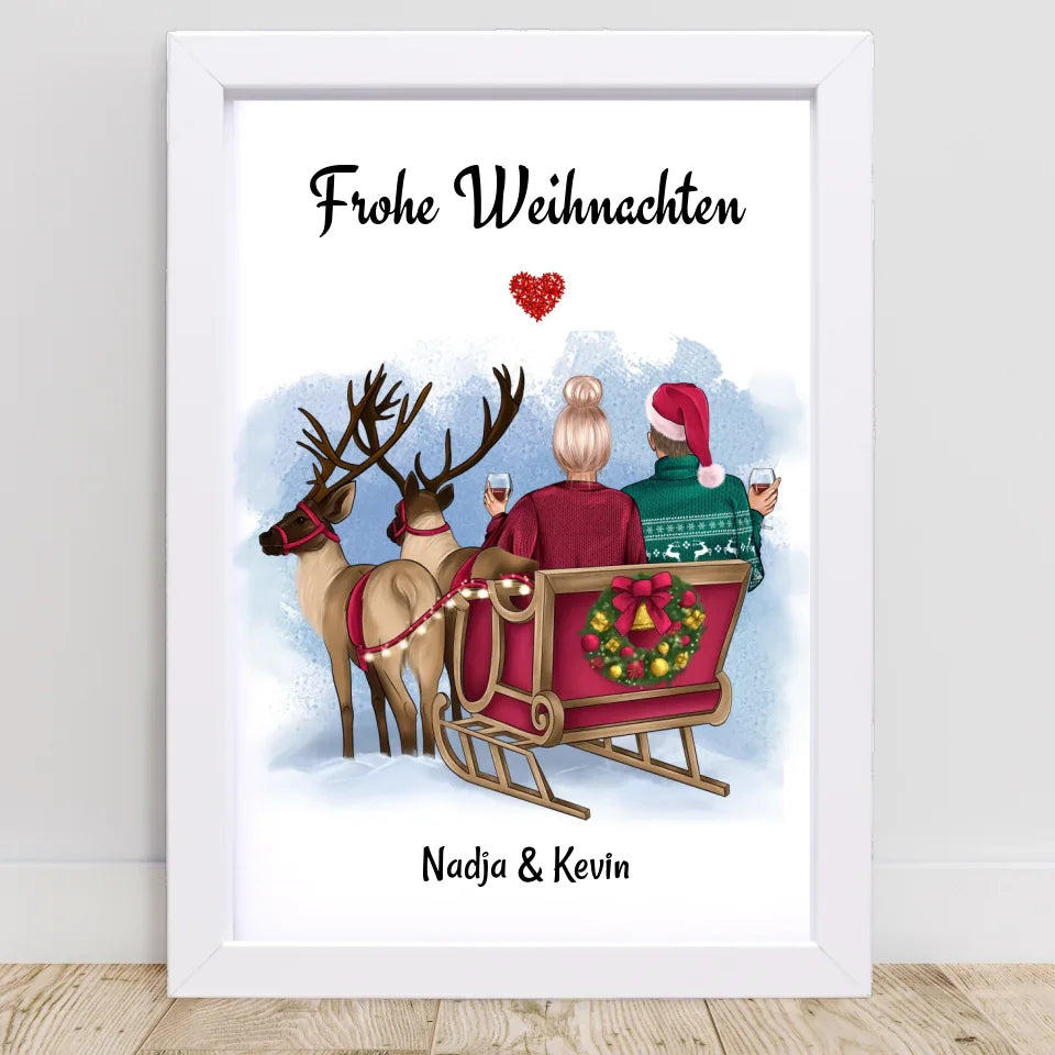 Poster mit Rahmen Weiß 2