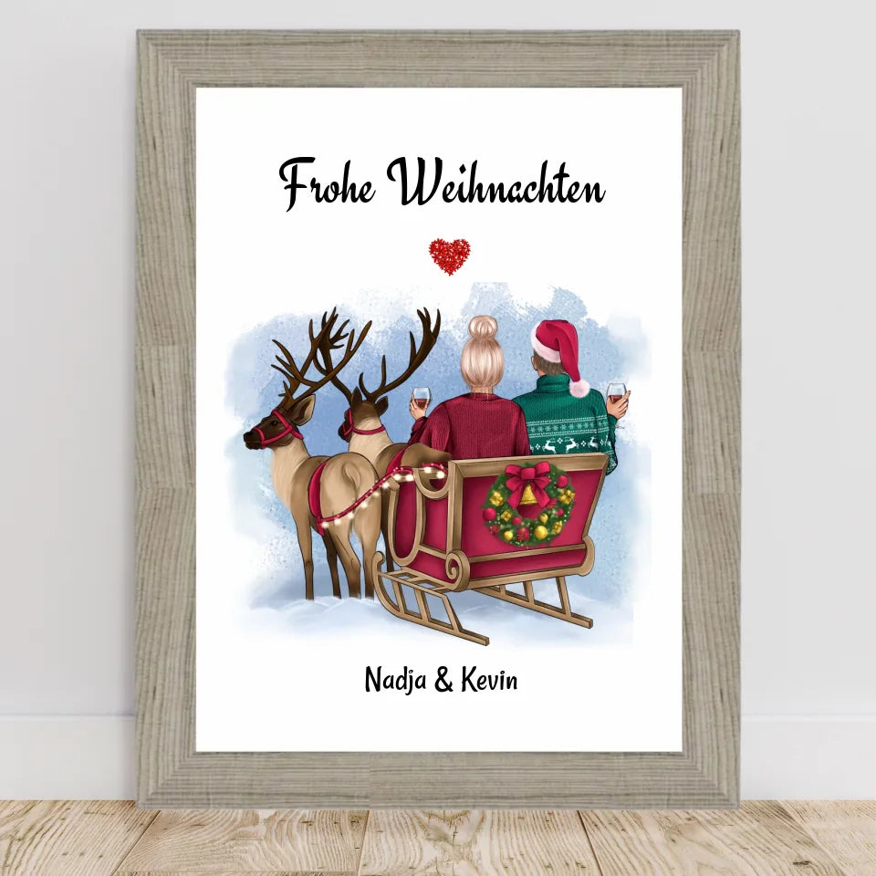 Poster mit Rahmen Beige 2