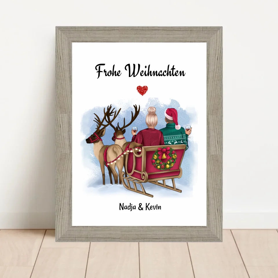 Poster mit Rahmen Beige 1