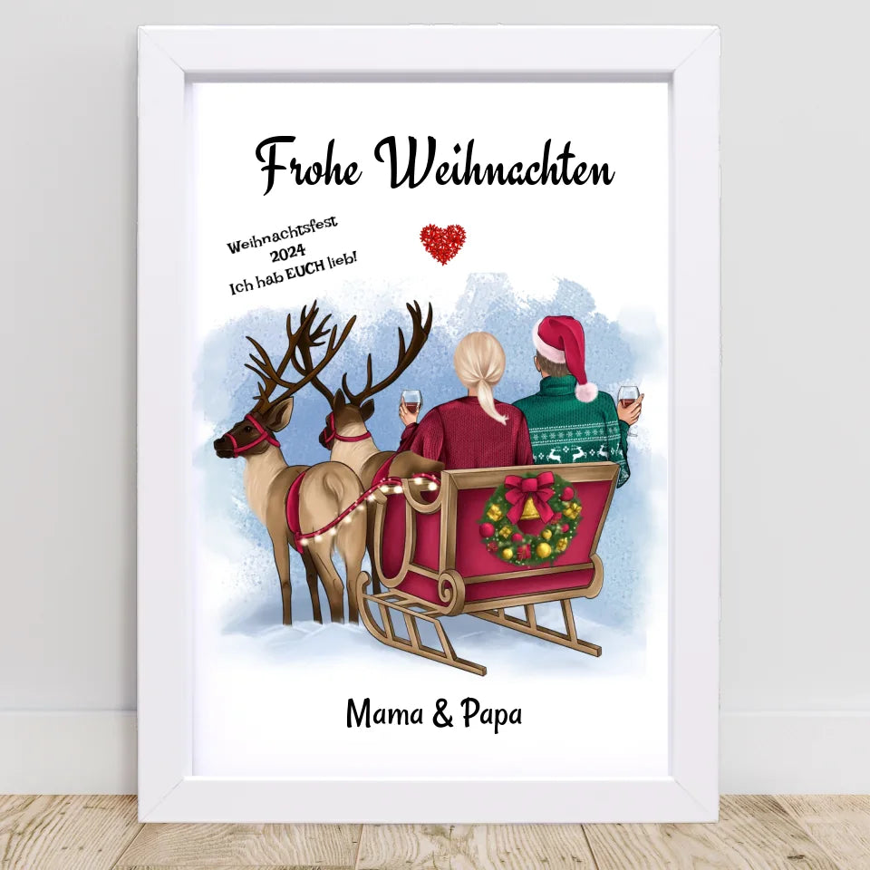 Poster mit Rahmen Weiß 2