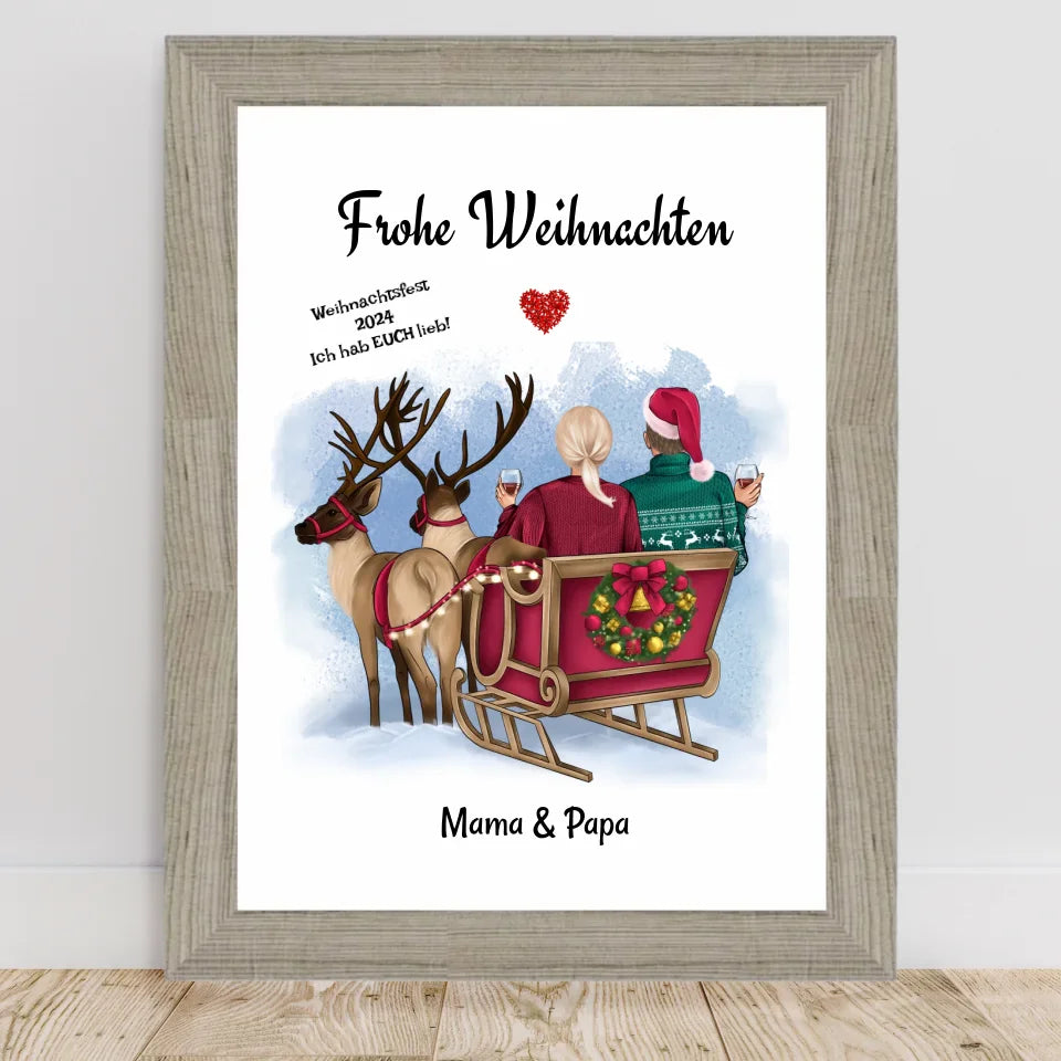 Poster mit Rahmen Beige 2
