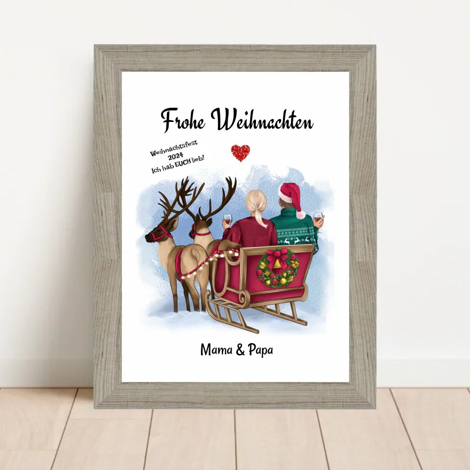 Poster mit Rahmen Beige 1