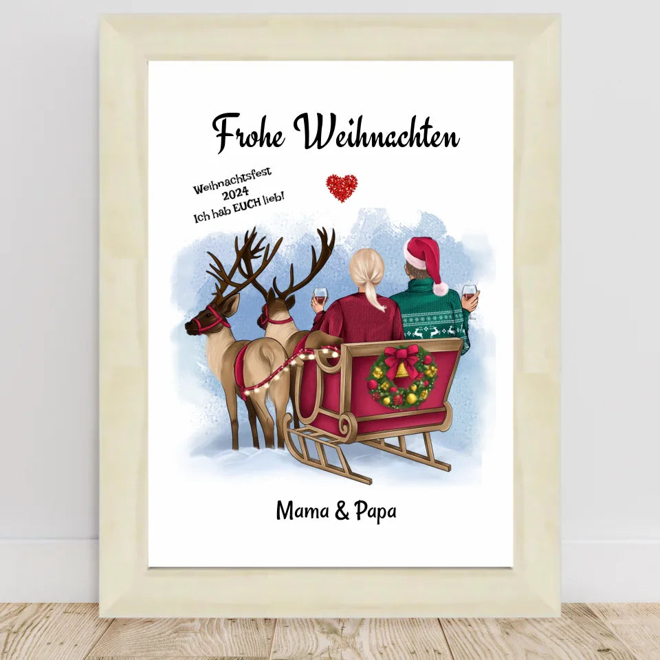Poster mit Rahmen Hellholz 1
