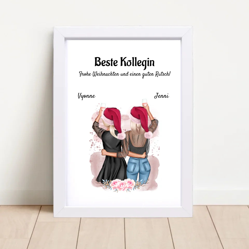 Poster mit Rahmen Weiß