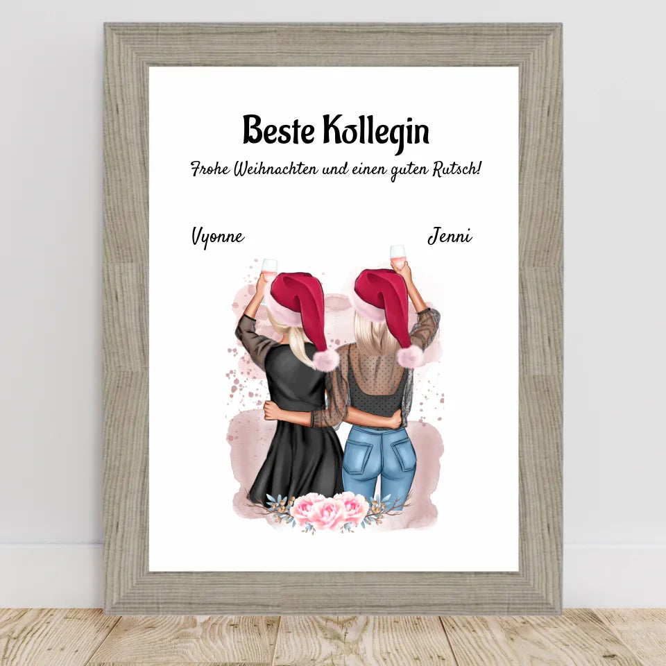 Poster mit Rahmen Beige 2