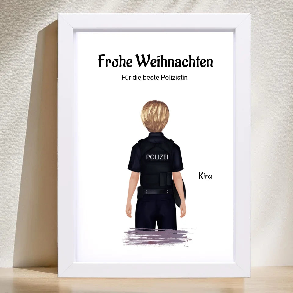 Poster mit Rahmen Weiß 1